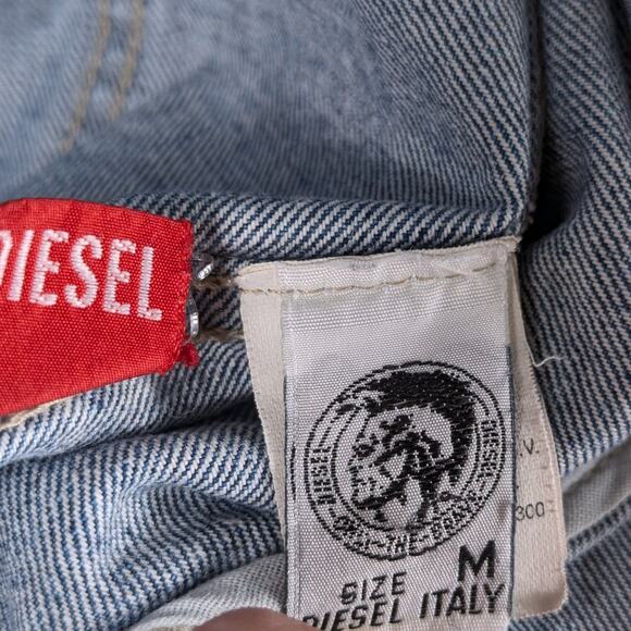 Diesel Italy Denim Jacket Swoopes Model Medium Women's Vintage 90s Y2K Mexico - Picture 4 of 8